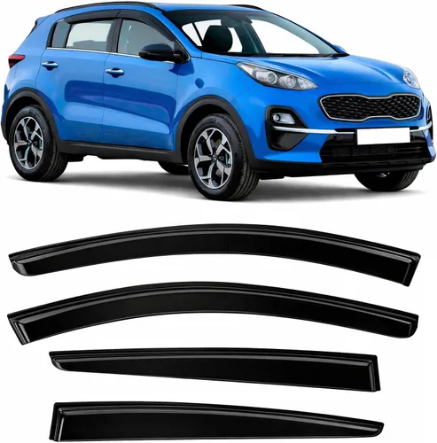 Miniatura 46 de 2016-2021 Protectores de Lluvia Adhesivos para Honda Civic Sedan, Deflectores de Visera Lateral EX EX-L LX Sport Touring, Sombras de Ventilación