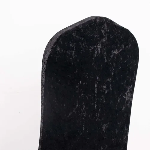 Miniatura 7 de Efavormart - Funda elástica para silla de banquete de terciopelo triturado y elastano negro con bolsillos para los pies, funda para silla de boda