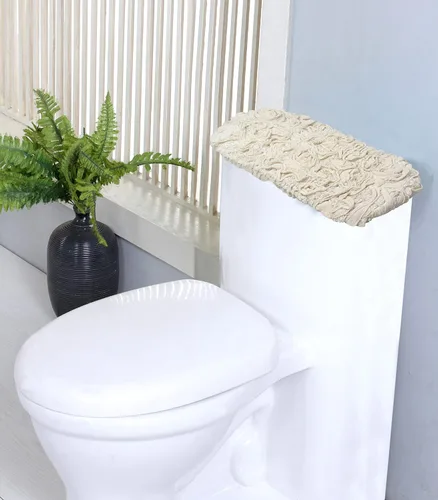 Miniatura 53 de Home Weavers Bell Flower Collection - Tapetes de baño copetudos 100 % algodón, extrasuaves y absorbentes, antideslizantes, lavables a máquina, lino