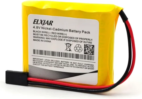 Miniatura 6 de Paquete de 4 baterías receptoras RX con conectores Hitec, 4.8 V 1000 mAh Ni-CD recargable para aviones RC, aviones RC, compatible con receptores
