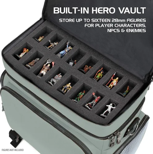 Miniatura 4 de ENHANCE Bolsa de viaje para DND Edición Coleccionista, bolsa compatible con Dungeons and Dragons, soporte para alfombrilla de batalla, bolsillos