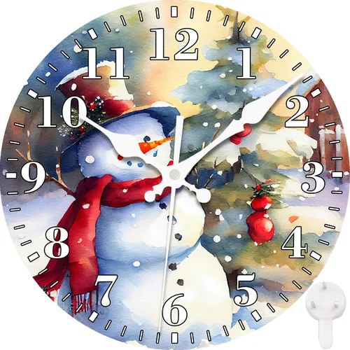 Miniatura 14 de Reloj de pared, astronauta y planetas espaciales, silencioso, sin tictac, funciona con pilas, redondo, decorativo, para interiores y exteriores