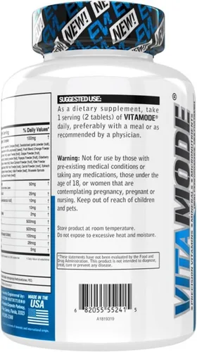 Miniatura 2 de EVL Advanced Daily Multivitamin - Multivitamínico diario avanzado para hombres con minerales esenciales, complejo de fitonutrientes y VitaMode