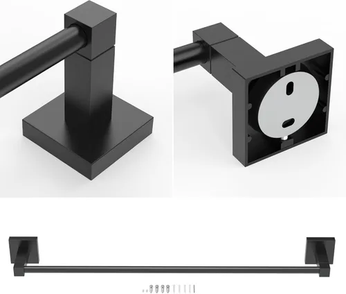 Miniatura 6 de RUACQ Barra de Toallas de 24 Pulgadas, Toalleros para Baño, Soporte de Toallas de Acero Inoxidable 304 Montado en Pared, Barra de Toallas para Baño