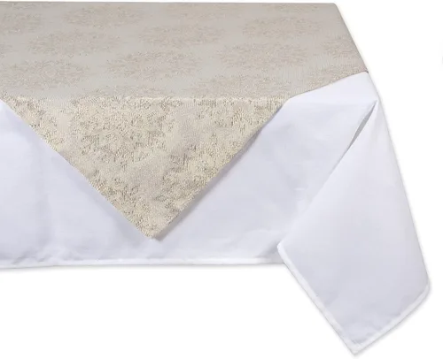 Miniatura 17 de Colección de mesa navideña DII Sparkle Metallic, camino de mesa, 14x72 pulgadas, copos de nieve en jacquard