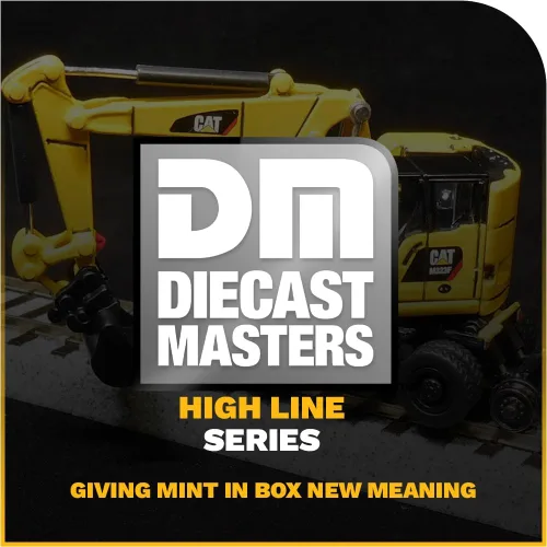Miniatura 8 de Diecast Masters Excavadora con ruedas para ferrocarril Caterpillar M323F a escala 1:50 - Versión amarilla de seguridad Camiones para gatos