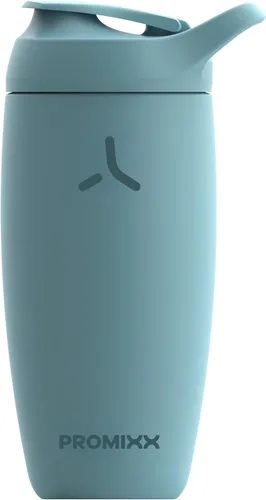 Miniatura 9 de PROMiXX Botella agitadora Pursuit Edición Nueva – Botella de agua con aislamiento de acero inoxidable y taza agitadora, 18 onzas, gris grafito