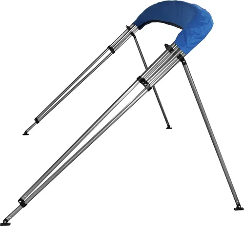 Miniatura 5 de MSC - Toldo superior de barco de 3 y 4 arcos, poliéster teñido en solución 600D, incluye 2 postes de soporte y 4 correas ajustables Pacific Blue