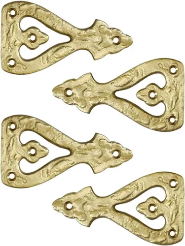 Miniatura 23 de Adonai Hardware Alleluia - Bisagras delanteras de hierro fundido antiguo (3.2 pulgadas x 10 unidades, negro mate) para puertas de granero, puertas