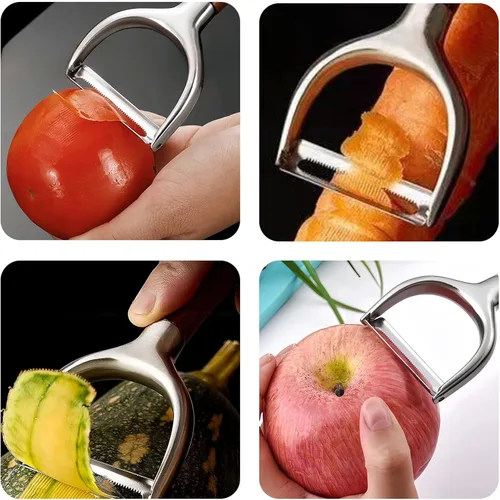 Miniatura 5 de Pelador profesional de verduras, peladores para cocina, hoja duradera de acero inoxidable 304 ultra afilado, pelador rápido de manzana, zanahoria