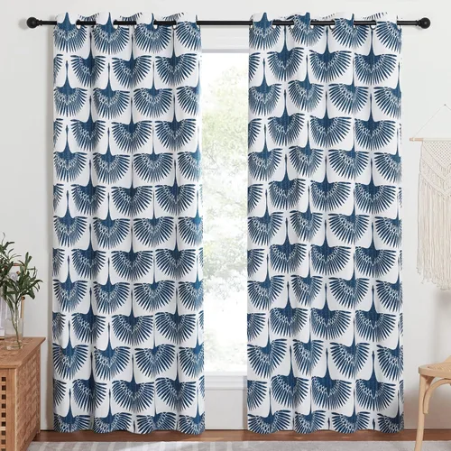 Miniatura 11 de KGORGE Cortinas traslúcidas con patrón geométrico, cortinas de lino natural, juego de ventanas suaves, lavables con filtro de luz para dormitorio