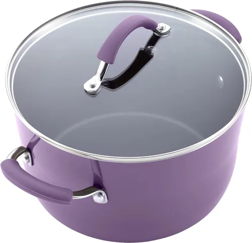 Miniatura 12 de Rachael Ray Cucina - Juego de ollas y sartenes antiadherentes, 12 piezas, color púrpura lavanda