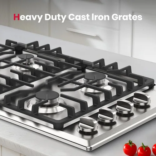 Miniatura 6 de GASLAND Cocina de gas de 30 pulgadas con 4 quemadores PRO GH2304SS, cocinas de gas NG/GLP convertibles a gas natural y propano, encendido