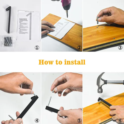 Miniatura 3 de Número de casa flotante de acero inoxidable de 5 pulgadas, números de casa modernos de metal antioxidante con kits de clavos para puerta, jardín