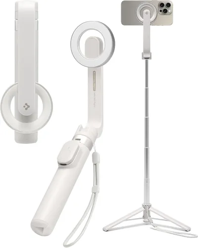 Miniatura 16 de Spigen Soporte de Trípode para Palo de Selfie con Control Remoto Bluetooth y Obturador, Extensible de 24", Compatible con MagSafe iPhone