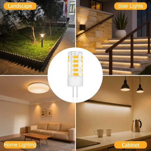Miniatura 7 de Bombillas LED G4 AC/DC12V 4W (equivalente a halógeno de 40 W 30 W) blanco cálido 3000 K 400 LM, bombilla base G4 JC T3 bi-pin para iluminación