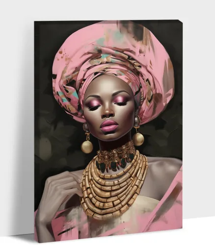 Miniatura 149 de Arte de pared afroamericano, decoración de rey y reina bailarín negro para sala de estar, arte de pareja de amor negro para dormitorio, lienzo