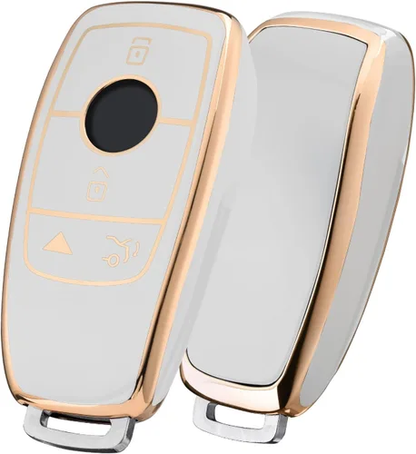 ELOHEI Funda para llavero de Mercedes Benz, funda suave de alta calidad de protección completa de 360 grados, accesorios para Mercedes Benz E, S, C,