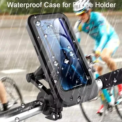 Miniatura 2 de Generic Soporte de teléfono impermeable, universal compatible con todos los teléfonos iPhone y Android, giro 360, accesorio seguro para manillar