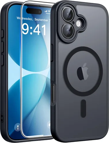 Miniatura 228 de FNTCASE - Funda para iPhone 16 Pro: magnética, mate, translúcida, de grado militar, protectora contra caídas, resistente, fina, duradera y a prueba