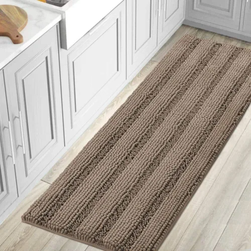 Miniatura 32 de H.VERSAILTEX - Alfombras de baño, juego de 2 piezas, alfombra de contorno para baño, juego de alfombras para inodoro, alfombra antideslizante