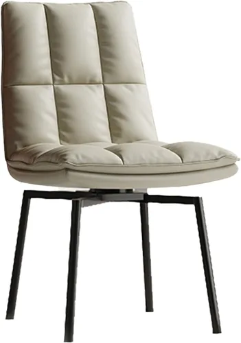 Miniatura 17 de Silla giratoria de cocina de comedor, silla de cocina tapizada de piel sintética, sillas de comedor, sillas de sala de estar, modernas de mediados
