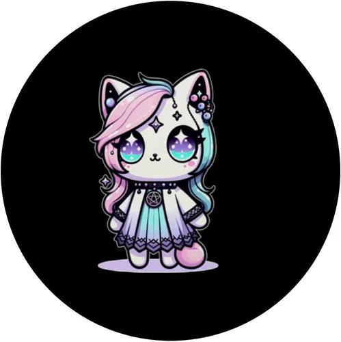 Miniatura 3 de Kawaii Pastel Cat Ouija Creepy Oculto Estético PopSockets Estándar PopGrip