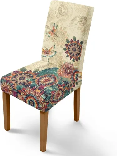 Miniatura 27 de Rnyleeg Red Rose Butterfly Chair Covers for Living Room No Arms Stretch Dining Chair Covers Set of 6 Soft Washable Kitchen Chair Protector Cover