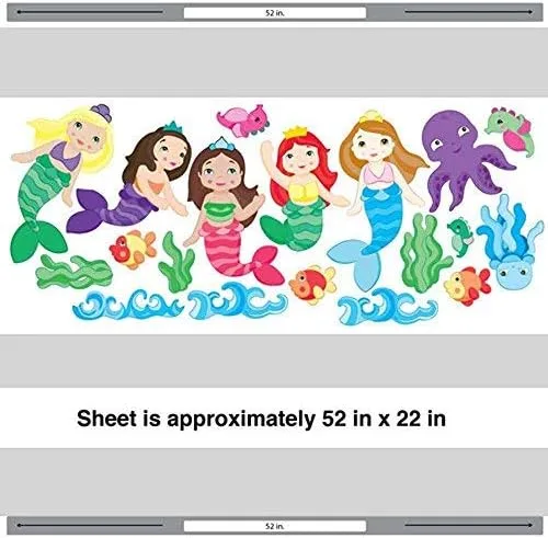 Miniatura 2 de Littlest Mermaid Wall Decal Set - Mermaid Wall Decal By Chromantics