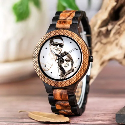 Miniatura 2 de BOBO BIRD Relojes de madera grabados personalizados para hombre, relojes de pulsera casuales de cuarzo, para hombres, familiares, amigos, regalo