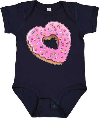 Miniatura 16 de inktastic Body de bebé con forma de corazón con glaseado rosa y chispas