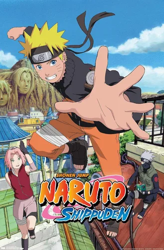 Miniatura 9 de Trends International Naruto Shippuden - Póster de pared de salto, 14.725 x 22.375 pulgadas, versión enmarcada de madera de granero