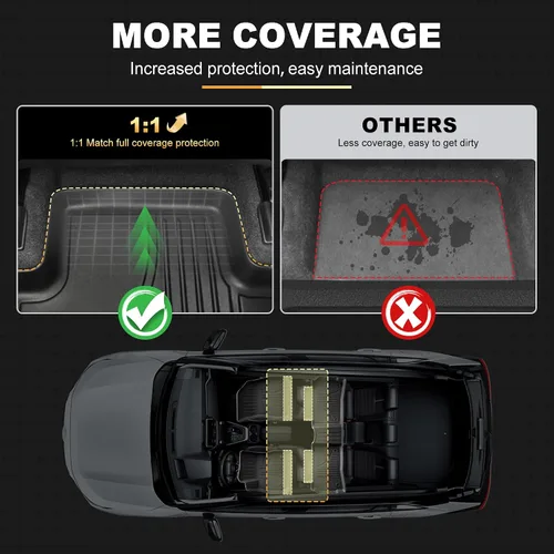 Miniatura 8 de AOMSAZTO Alfombrillas para piso para Chevy Malibu 2016-2025 - Protección para todo tipo de clima para la 1ª y 2ª fila, forro para automóvil
