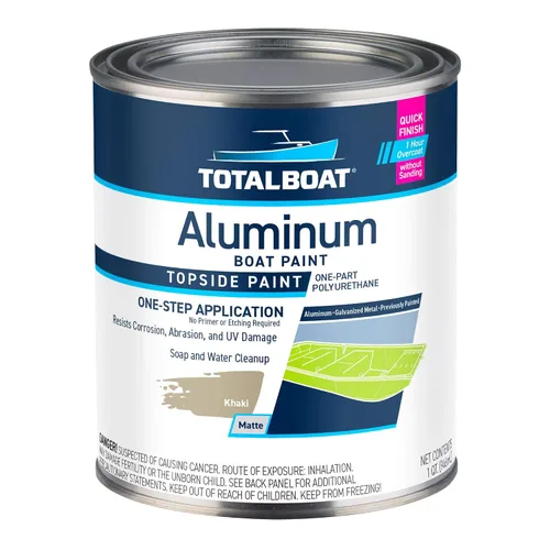 Miniatura 13 de TotalBoat Pintura de aluminio para lanchas, barcos bajos, botes, botes anfibios, barcos Jon y pontones (Verde Ejército, Quart)