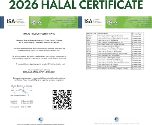 Miniatura 6 de Zaytun Vitamins Vitaminas prenatales halal + DHA, hierro de ácido fólico, jengibre para calmar, un día, para todas las etapas del embarazo, sin