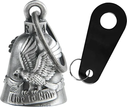 Miniatura 13 de Dream Apparel Campana de Motocicleta Ángel Guardián para Ahuyentar Gremlins, Campana para Motociclistas para Hombres y Mujeres, Regalo de Buena