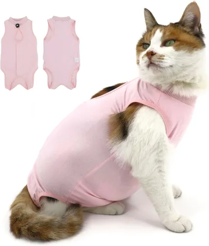 Miniatura 9 de Traje de recuperación para gatos, ropa de recuperación quirúrgica para heridas abdominales o enfermedades de la piel, mameluco de gatos después