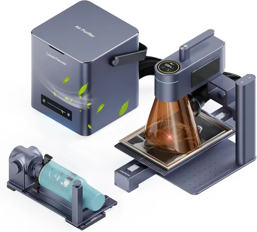 Miniatura 12 de LaserPecker LP4 (Deluxe) Grabadora láser dual para casi todos los materiales, láser diodo de 10 W + láser IR de 2 W Engrabadora láser de alta