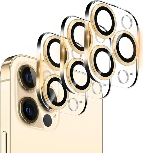 Miniatura 32 de Paquete de 3. Protector de lente de cámara Dengduoduo para iPhone 11 y iPhone 12 Mini, Glitter Bling Sparkle Ultra HD, vidrio templado, dureza 9H