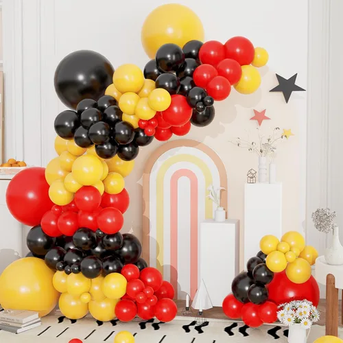 Miniatura 10 de Kit de arco de guirnalda de globos negros y dorados y plateados, 144 piezas de diferentes tamaños, decoraciones de Año Nuevo para Año Nuevo