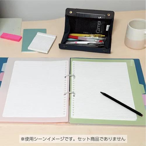 Miniatura 10 de Papel de hojas sueltas Kokuyo Campus, papel de relleno B5 con rayas de 6 mm, 100 hojas de 75 GSM Sarasara para escritura suave, 26 agujeros