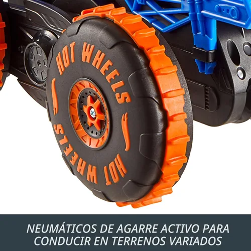 Miniatura 5 de Hot Wheels Monster Trucks - Vehículo de juguete a control remoto, escalador de tiburón tigre a gran escala con 3 modos de juego para carreras