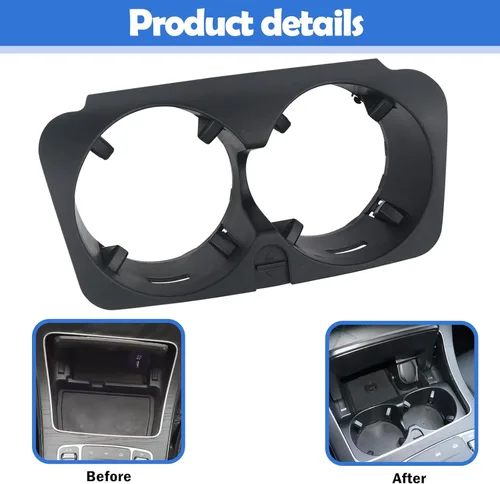 Miniatura 4 de Osompar Inserto Compatible con Portavasos de Consola Central para Mercedes-Benz C180 C200 C250 C300 C350 C400 C43 C450 C63 2015-2021 Reemplaza