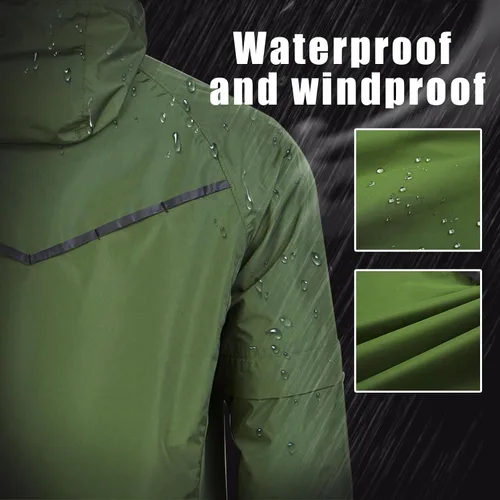 Miniatura 2 de K.E.J. Chaqueta de lluvia de golf, impermeable, trajes de lluvia de golf para hombres, equipo de lluvia de golf