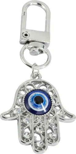 Miniatura 14 de Llavero de mano Hamsa de mal de ojo para llavero de coche, bolso de buena suerte, amuleto