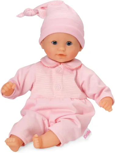 Miniatura 4 de Corolle Bébé Calin Charming Pastel - Muñeca de bebé suave de 12 pulgadas con aroma a vainilla, traje rosa y ojos que se cierran para dormir