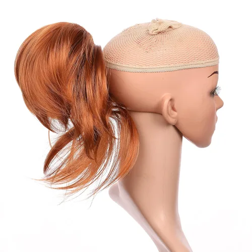 Miniatura 6 de Extensión de cabello ajustable, cola de caballo desarreglada, 12 pulgadas con pinzas, de Onedor, 10#