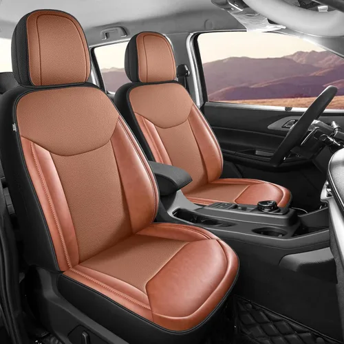 Miniatura 13 de Red Rain Fundas de cuero para asiento F150, ajuste personalizado para Ford F150 SuperCrew/CrewCab 2015 a 2025 XL XLT STX, camioneta pickup, juego