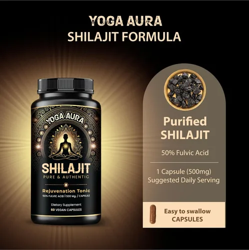 Miniatura 4 de Extracto orgánico de resina Shilajit del Himalaya – 500 mg de potencia máxima, Shilajit puro probado en laboratorio para hombres y mujeres, más
