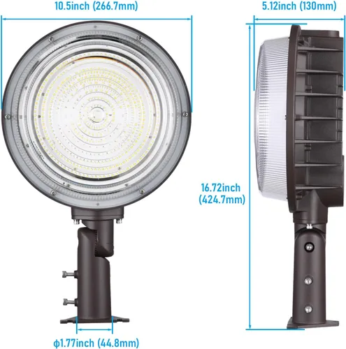 Miniatura 6 de TORCHSTAR 3CCT - Luz LED de granero ajustable, luz de área del atardecer al amanecer con fotocélula, actualización de 150 W/120 W/100 W